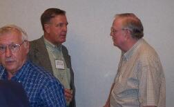 Bruce Downey talking with Johnny Green 