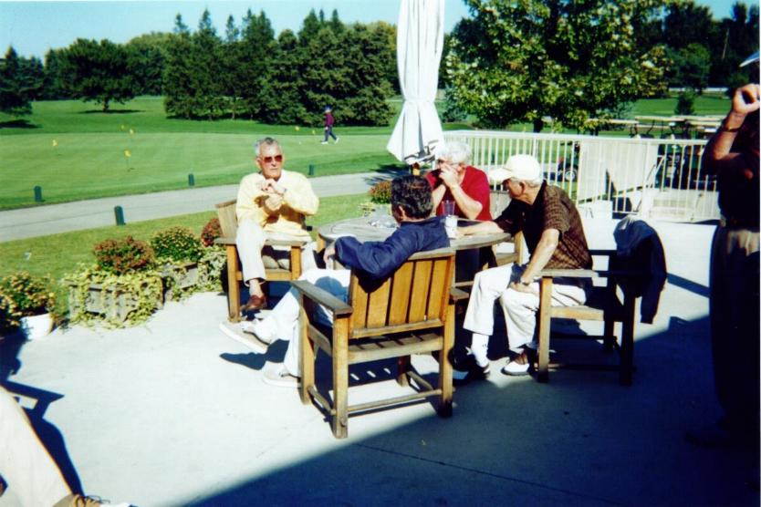 Bruce Johnson with buddies, Carroll, Bob, and Ken