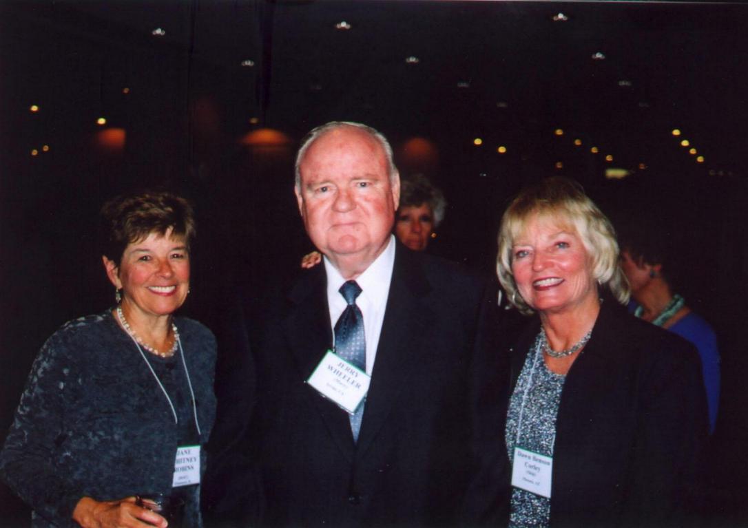 Jerry Wheeler with Jane (on left) and Dawn (right)