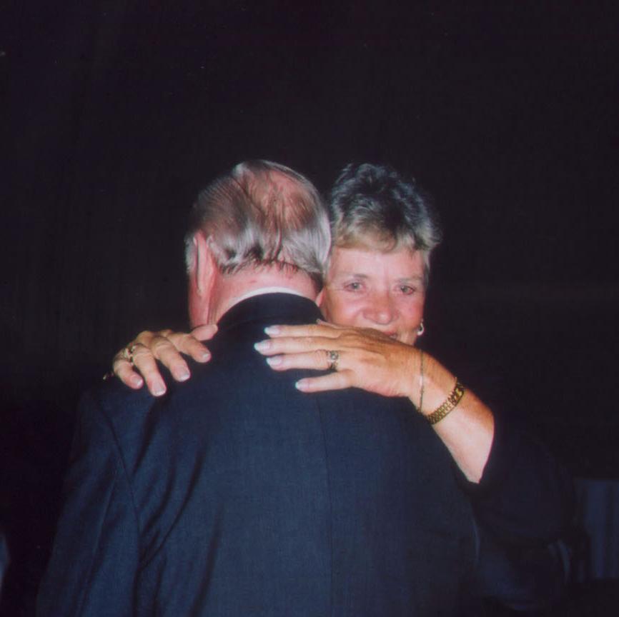 Doris Strickland Collins giving Jerry a hug for us